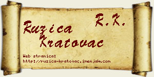 Ružica Kratovac vizit kartica